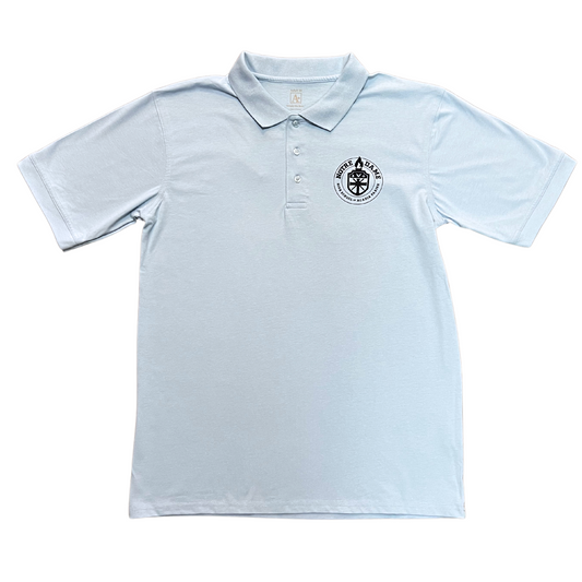 Notre Dame High School Boy’s Short Sleeve Jersey (Smooth) Knit Polo with New Crest