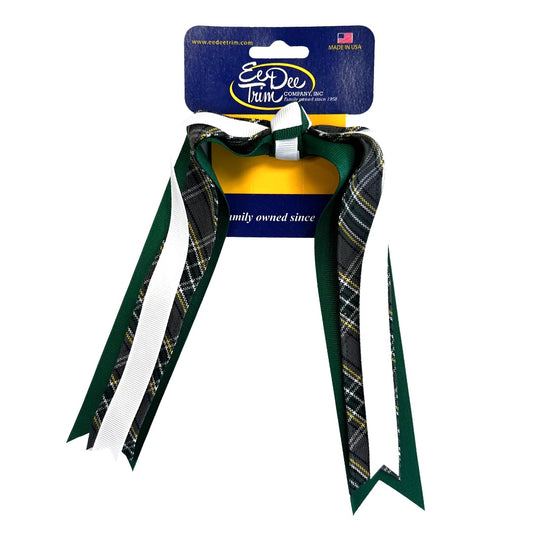 Plaid Ribbon Streamer Hair Tie - Plaid 44 (Jeff Davis Parish)