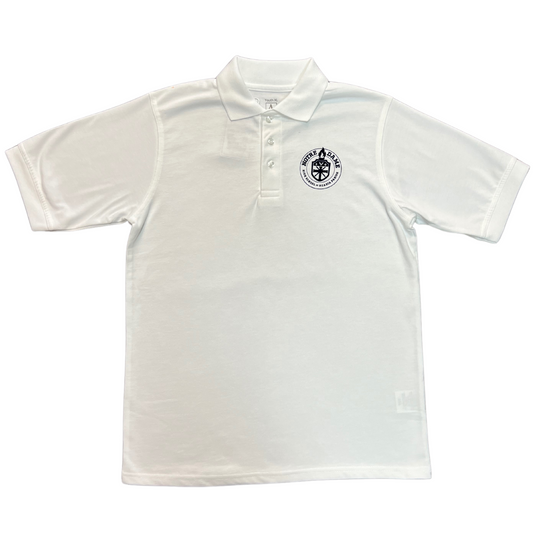Notre Dame High School Girl’s Short Sleeve Smooth Jersey Knit Polo with New Crest
