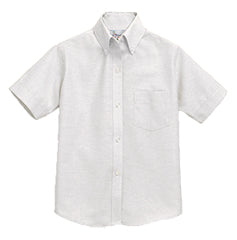 Becky Thatcher Girl’s Short Sleeve White Broadcloth Button-Down Oxford