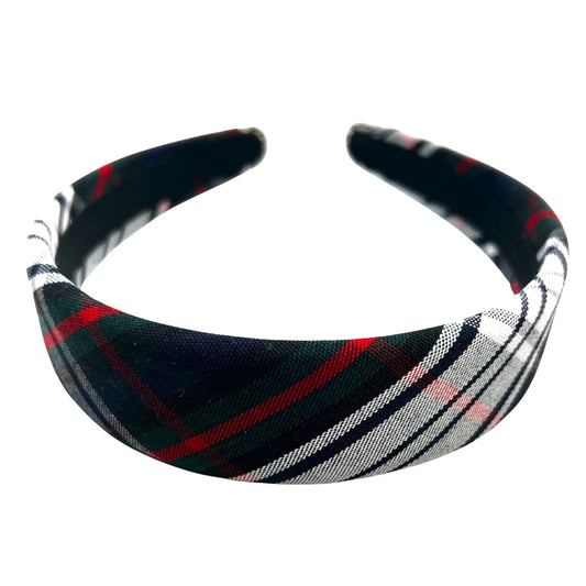 Padded Plaid Headband - Plaid 49 (Acadia Parish)