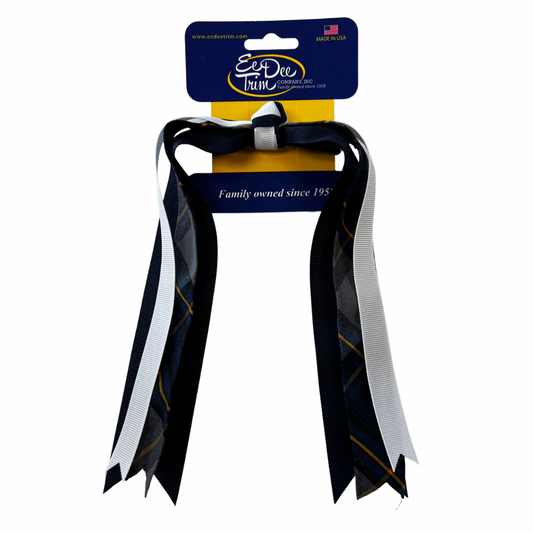 Plaid Ribbon Streamer Hair Tie - Plaid 57 (Northside Christian)