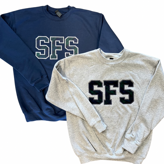 Appliqué Sweatshirt - St. Francis School (Iota, LA) "SFS"