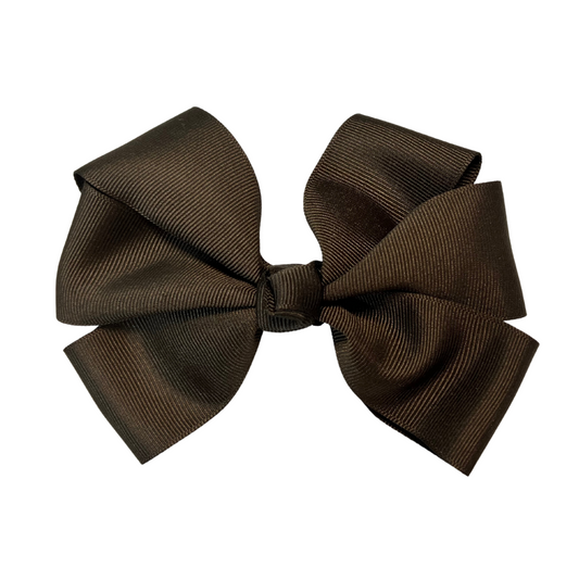 Brown 6-Loop Bow (5”) with French Clip