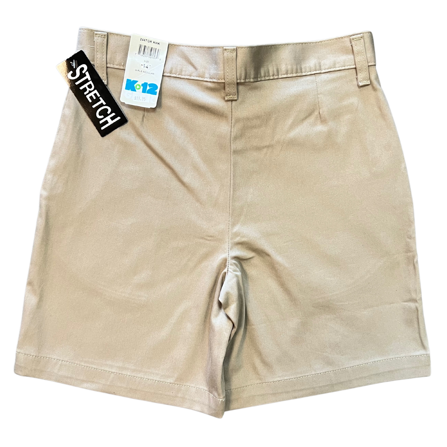 K12 Gear Girl’s Stretch Mid-Rise Short - Khaki