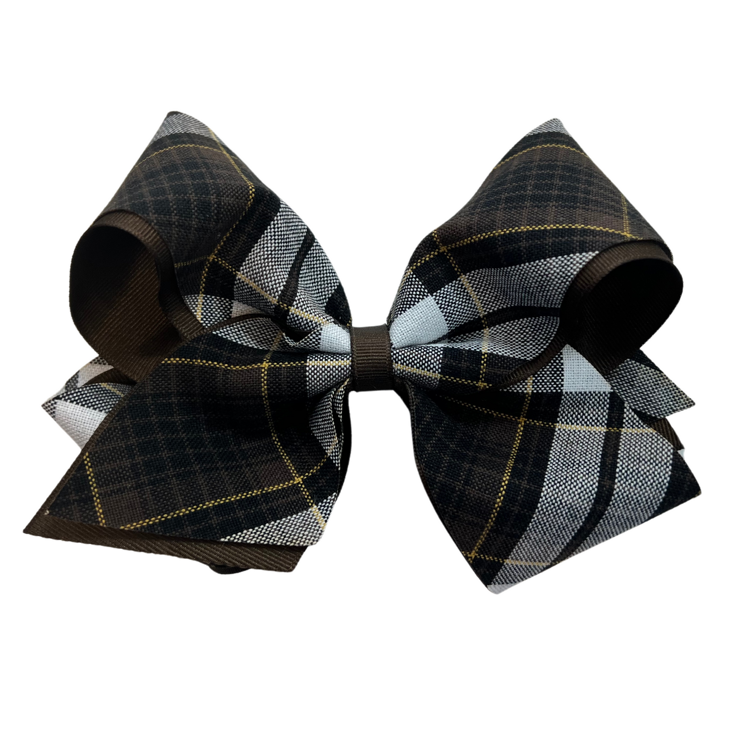Large 7" Fabric 4-Loop Bow - Plaid 84 (Rayne Catholic)