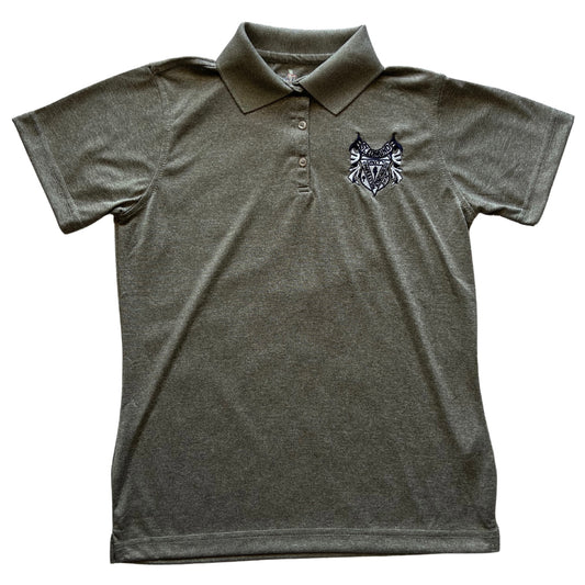 St. Edmund Middle School Girl's Grey Short Sleeve Dry Fit Polo