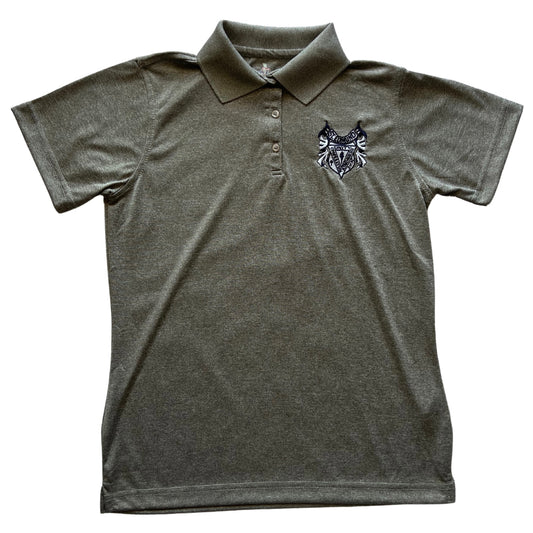 St. Edmund Middle/High Girl's Grey Short Sleeve Dry Fit Polo