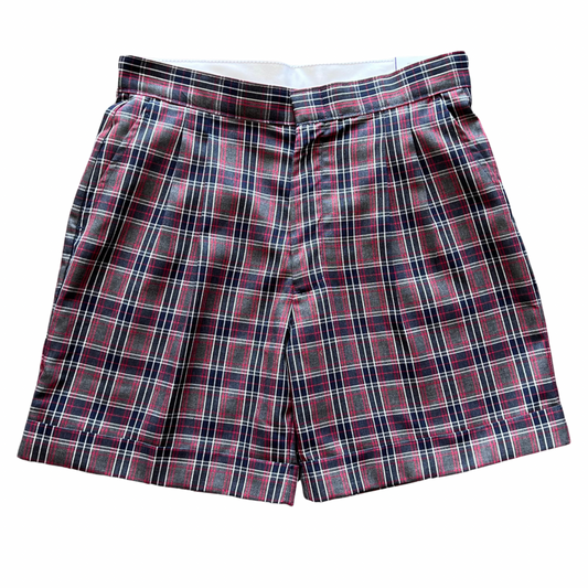 Our Mother of Peace Girl's Pleated Plaid Short