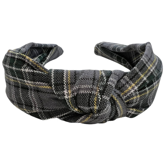 Fabric Covered Knotted Headband - Plaid 44 (Jeff Davis Parish)