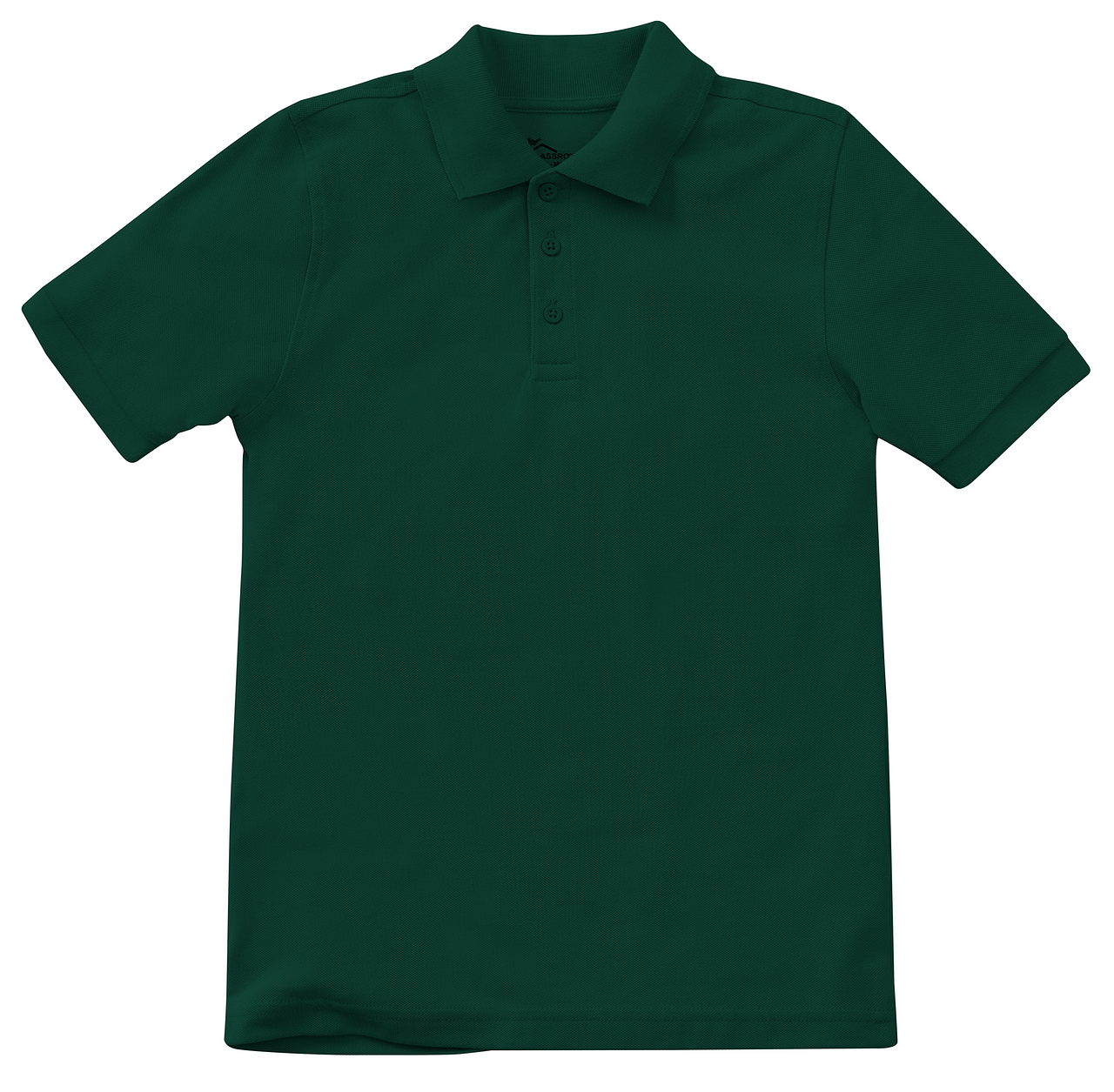 Unisex Short Sleeve Pique Knit Polo - Hunter Green