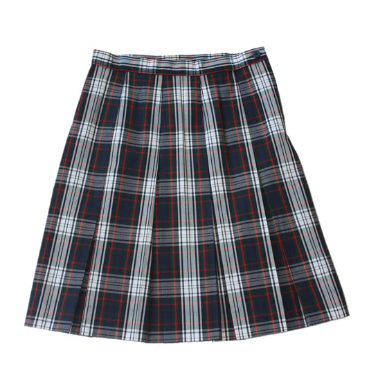 Becky Thatcher Girl's Pleated Plaid Skirt with Adjustable Waist (STANDARD LENGTH) - Plaid #49