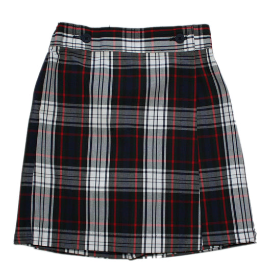 Becky Thatcher Girl's Plaid Flap Front Skort with Elastic Back - Plaid #49