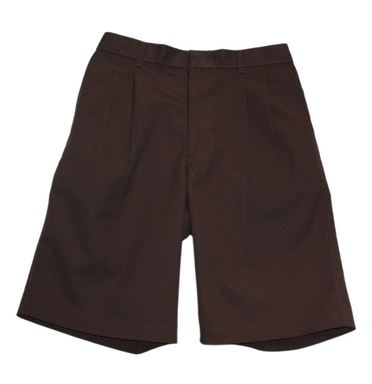 CLEARANCE Rifle/Kaynee Boy's Husky Pleated Short with Elastic Back - Brown