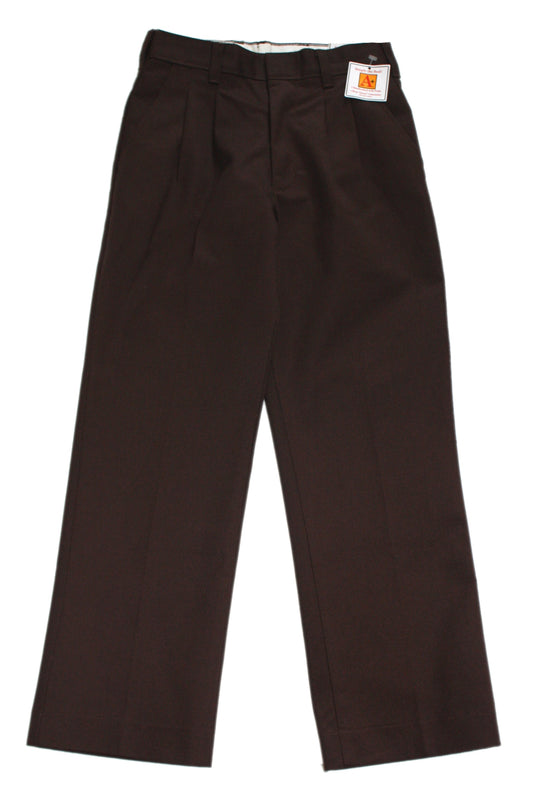 Clearance - School Apparel Boy's Regular Pleated Pant - Brown