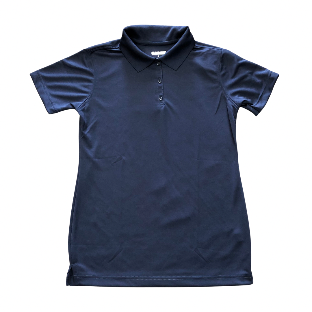 Becky Thatcher Girl's Short Sleeve Dry Fit Polo - Navy