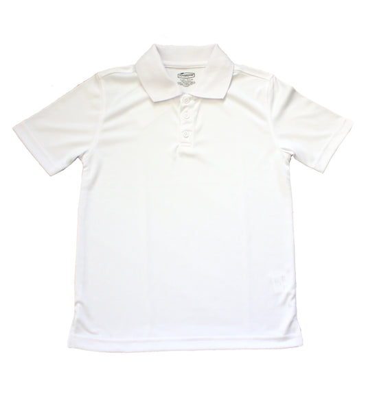 Classroom Unisex Short Sleeve Dry-Fit Polo - White