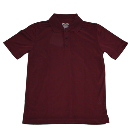 Classroom Unisex Short Sleeve Dry-Fit Polo - Burgundy/Maroon