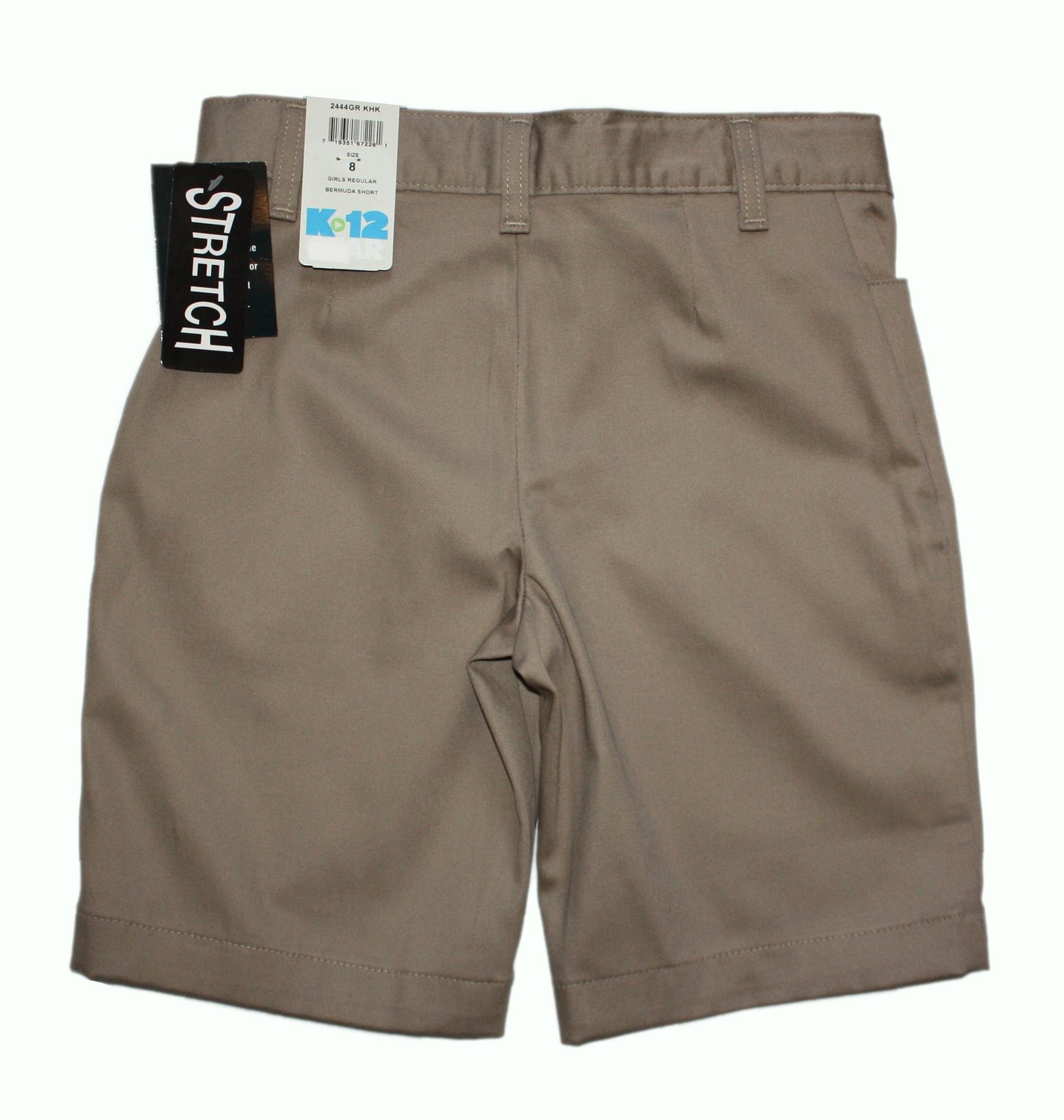 K12 Gear Girl’s Stretch Bermuda Short - Khaki