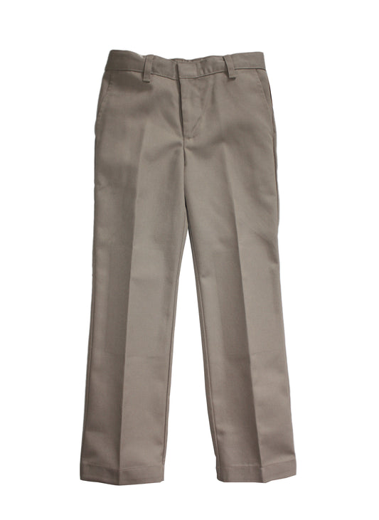 K12 Gear Boy's Husky Flat Front Pant - Khaki
