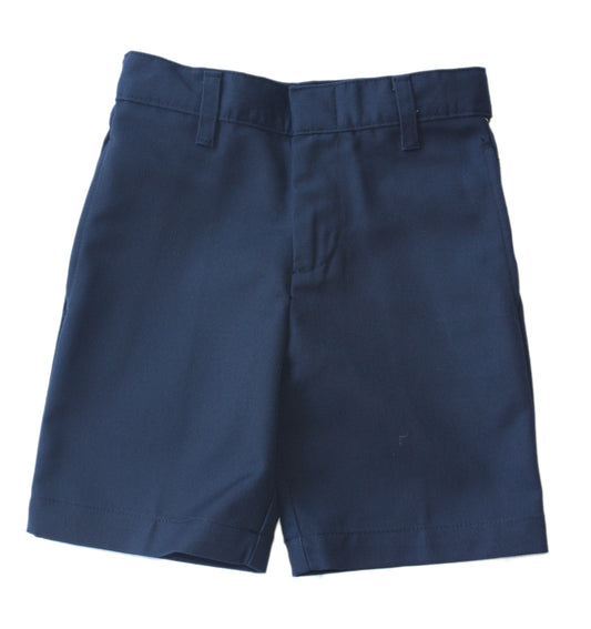 K12 Gear Boy’s Regular Flat Front Short with Adjustable Waist - Navy