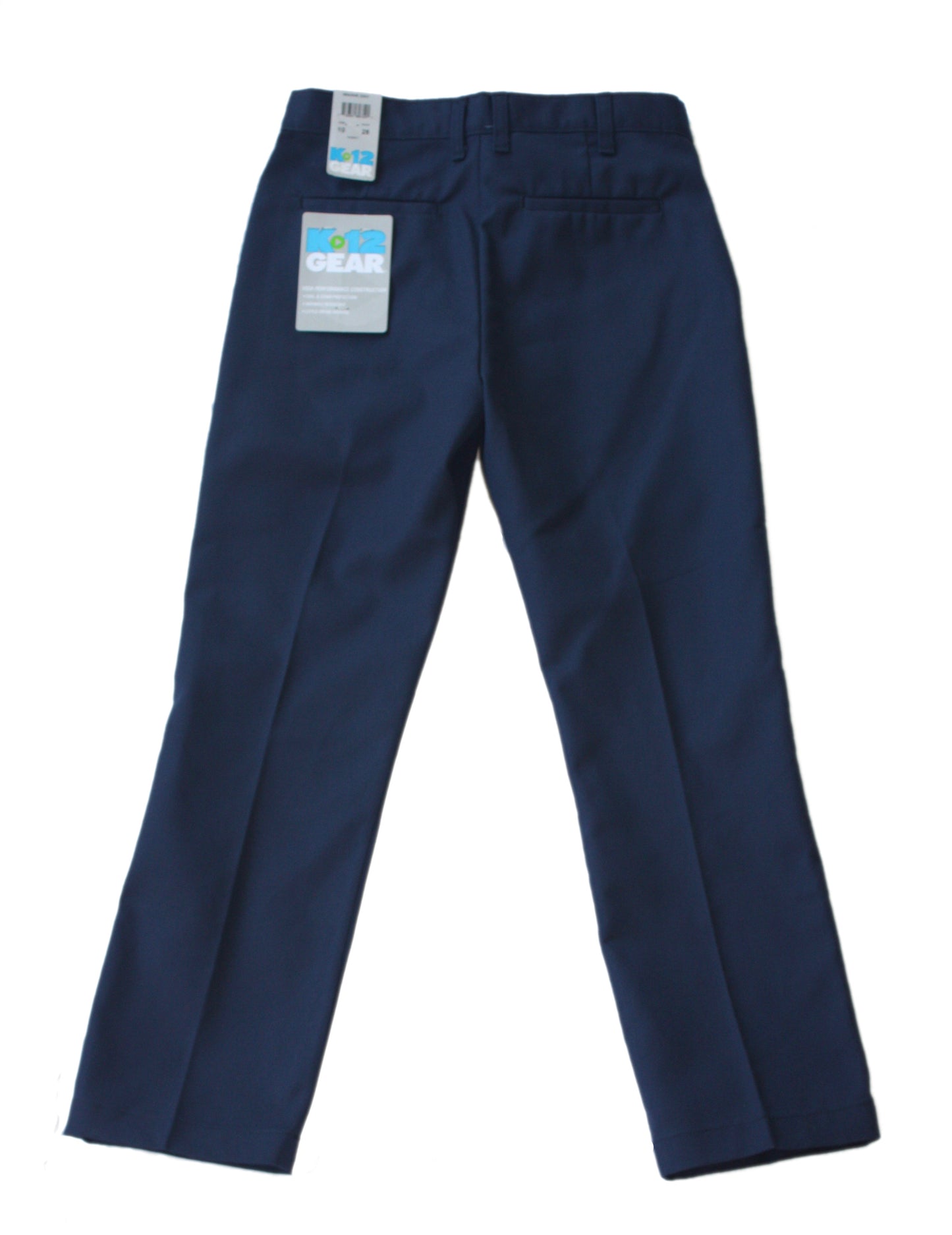K12 Gear Boy's Husky Flat Front Pant - Navy