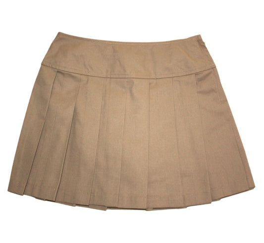 K12 Gear Girl’s Drop Waist Pleated Skort - Khaki