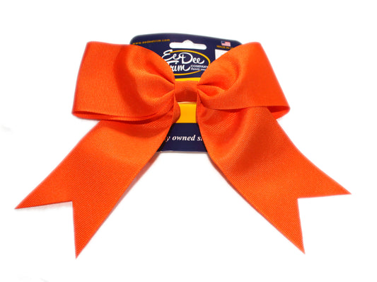 Large 6" Cheer Bow with French Clip - Orange