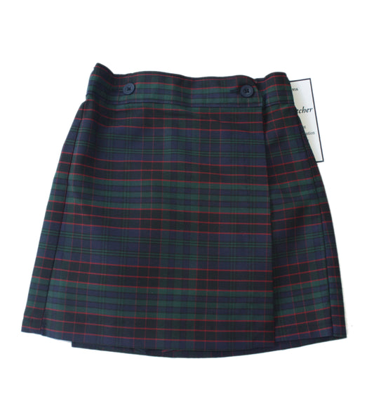 Becky Thatcher Girls’ Flap Front Skort with Elastic Back - Plaid 19 (St. Michael)