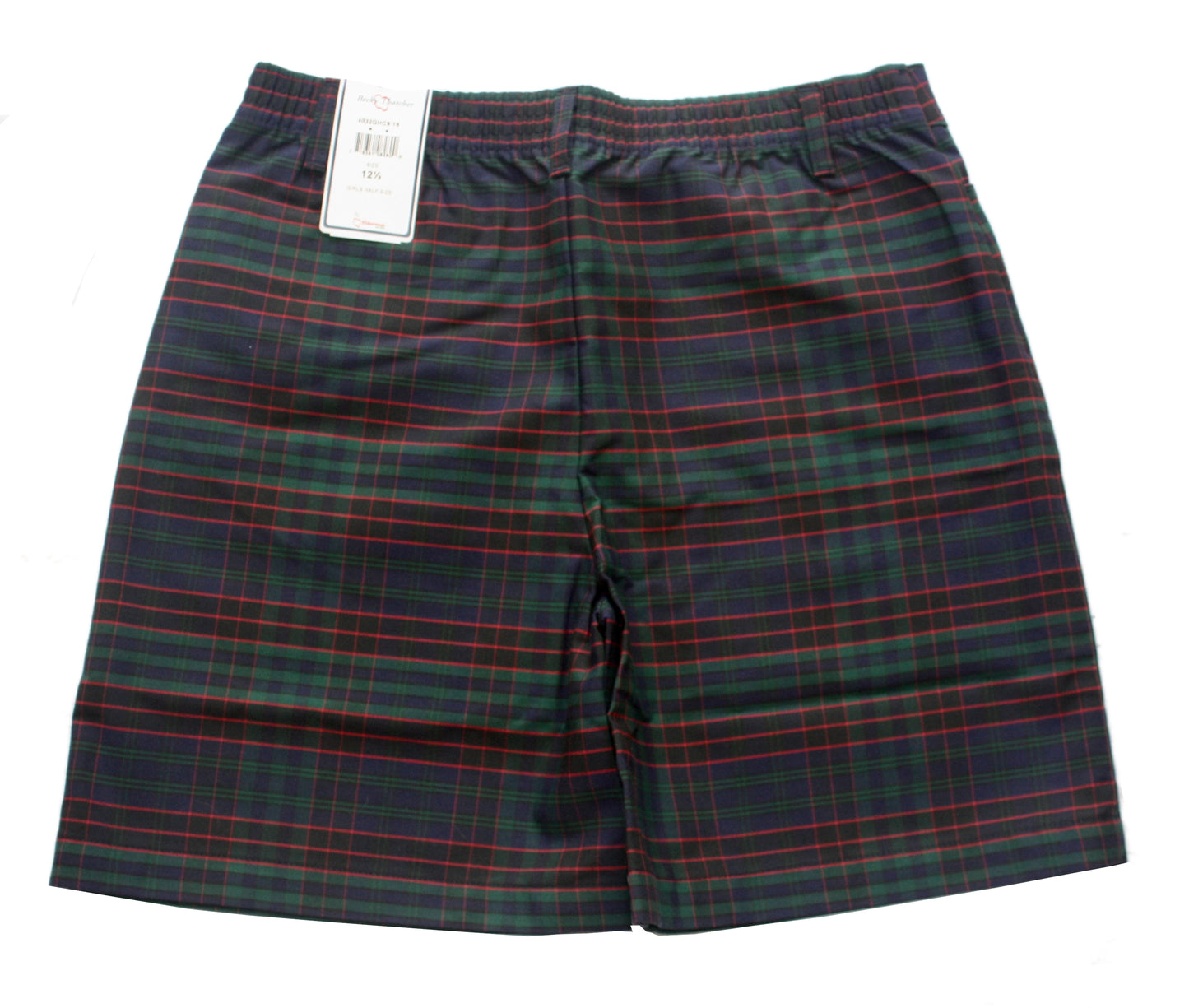 Becky Thatcher Girl's Mid-Rise Flat Front Short - Plaid 19 (St. Michael)
