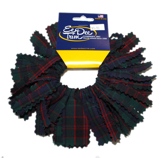 Plaid Pom Pom Scrunchie - Plaid 2E (St. Michael)