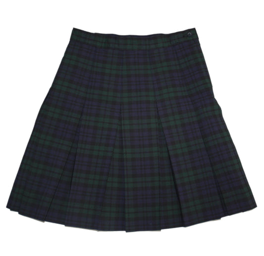 Becky Thatcher Pleated Skirt with Adjustable Waist - Plaid 77 (St. Francis)