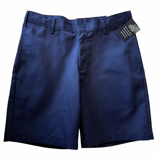 K12 Gear Boy's Husky Flat Front Short with Adjustable Waist - Navy