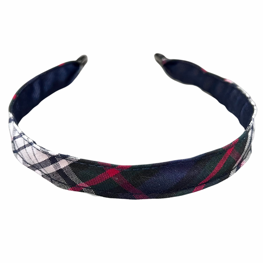 Slim Fabric Covered Plaid Headband - Plaid 49 (Acadia Parish)