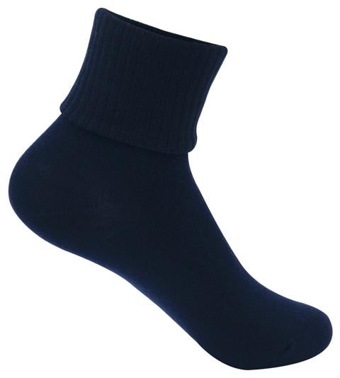 Classroom Girls Triple Roll Socks - Navy 3-Pack