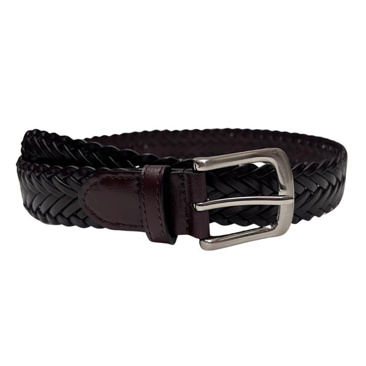 Elderado Braided Leather Belt - Brown