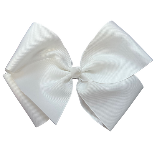 Large 7” 4-Loop Bow - Solid White