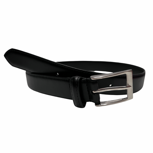 Elderado 1 1/4" Flat Single Sided Belt - Black Leather