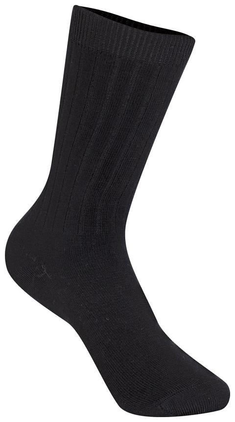 Classroom Ribbed Crew Socks - Black (3 Pack)