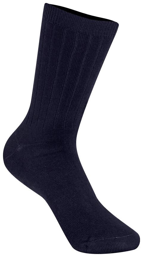 Classroom Ribbed Crew Socks - Navy (3-Pack)