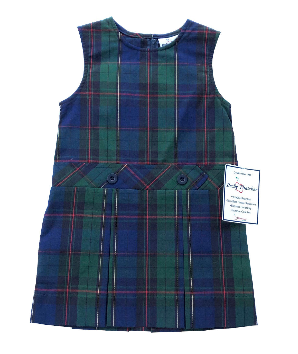 Clearance - Becky Thatcher Round Neck Kick Pleat Jumper - Plaid 81 A+ School Uniforms & Sewing Center Clearance - Becky Thatcher Round Neck Kick Pleat Jumper - Plaid 81 A+ School Uniforms & Sewing Center
