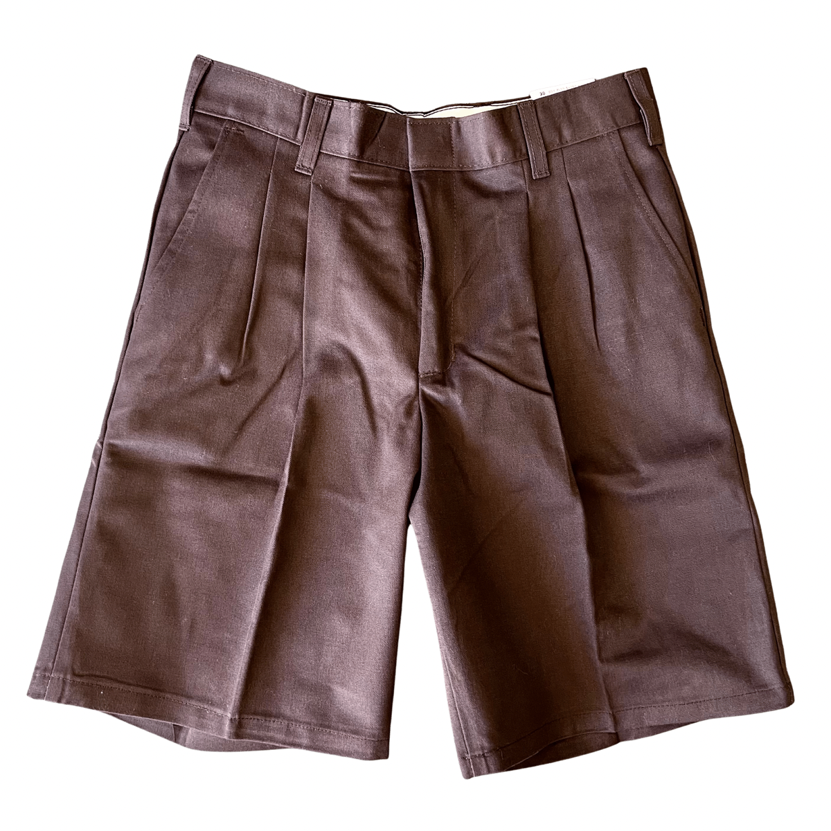 Clearance - School Apparel Boy's Regular+Husky Brown Pleated Short