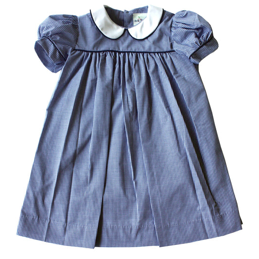 Navy/White Gingham Smock Dress - St. Michael/OMP