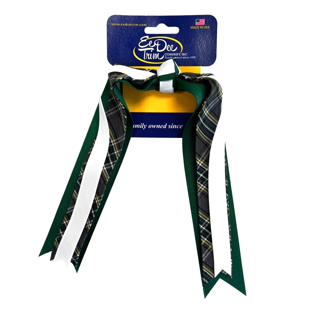 Plaid Ribbon Streamer Hair Tie - Plaid 44 (Jeff Davis Parish)