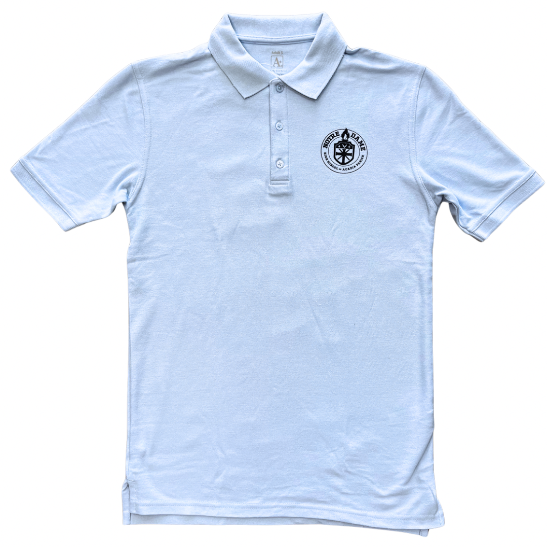 Notre Dame High School Boy’s Short Sleeve Pique (Waffle) Knit Polo
