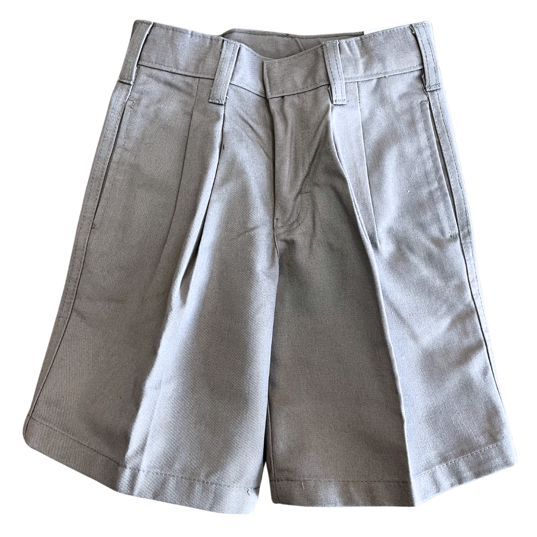 School Apparel (A+) Boy's Grey Pleated Front Shorts
