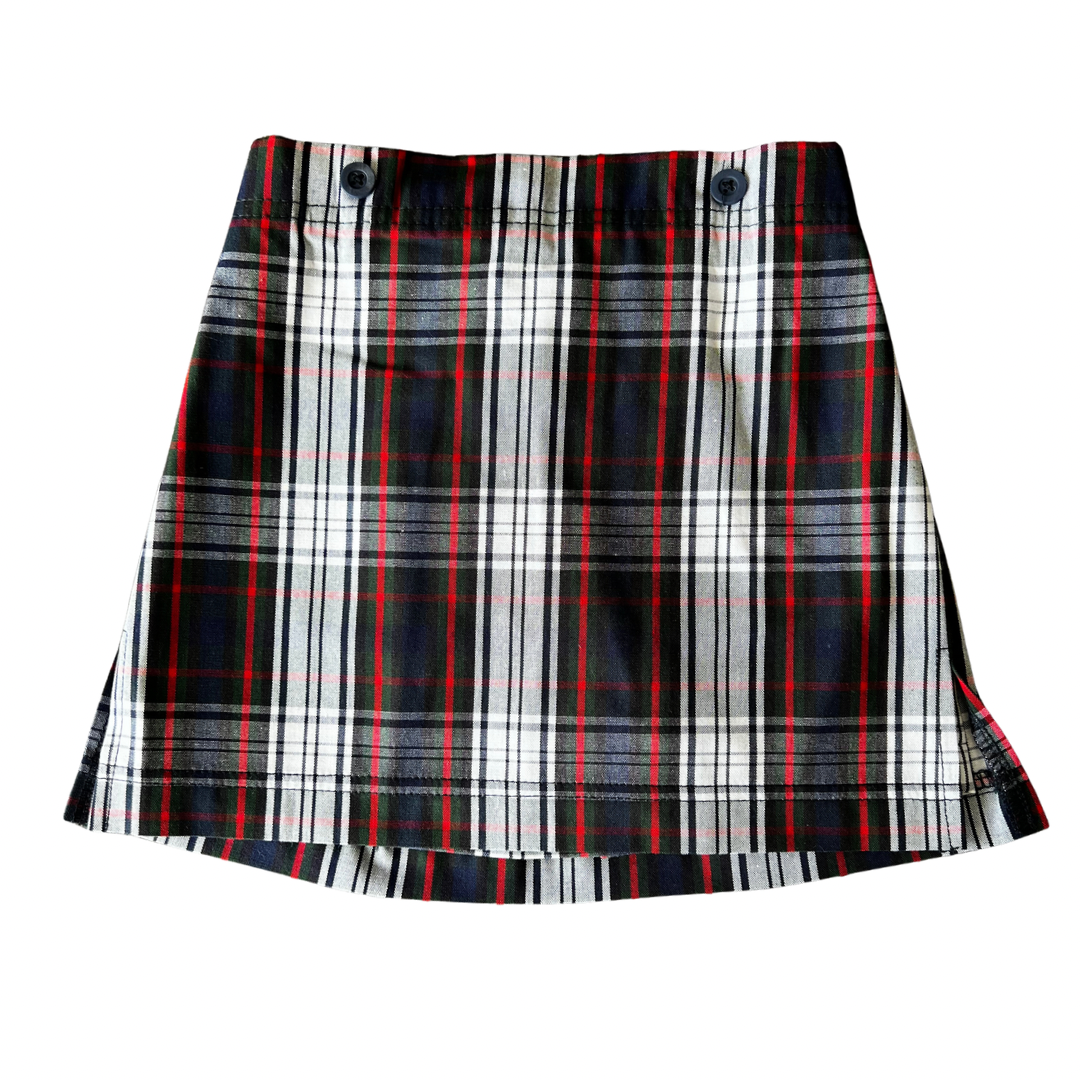 Becky Thatcher Girl's Pull-On Plaid Skort - Plaid #49 (Acadia Parish)