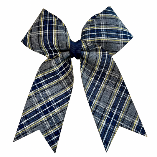 Plaid Bow with Tails - Plaid 42 (St. Edmund Elementary)