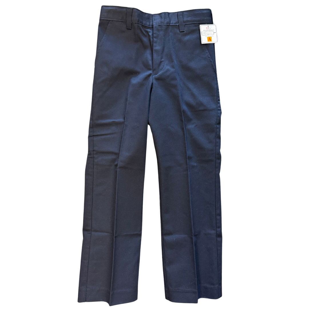 School Apparel (A+) Boy's Navy Flat Front Relaxed Fit Pant - CLEARANCE