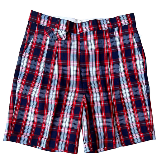 Royal Park Girl’s Pleated Plaid Walking Short - Plaid #72